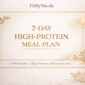 7 Day High Protein Meal Plan PDF | 1600 Calorie Meal Plan with Grocery List | Weight Loss Meal Prep | Digital Download